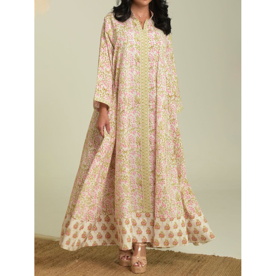 

Women Kaftan Dress Stylish Printed Robe Dress