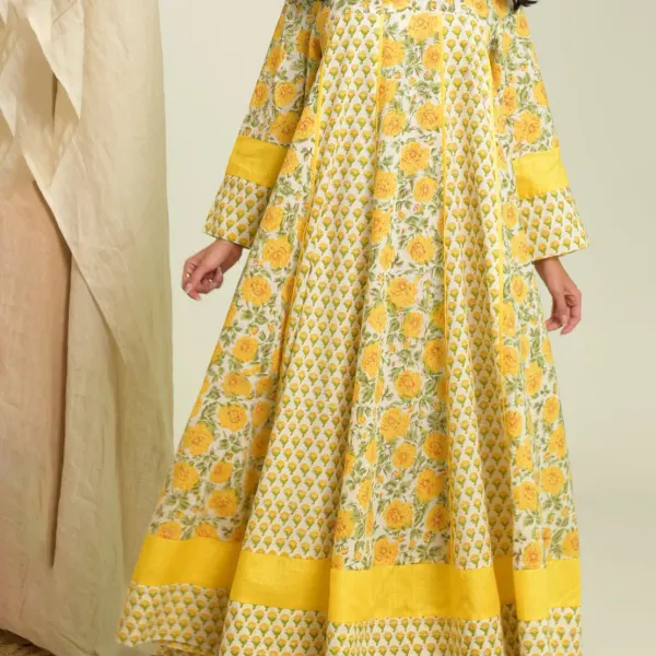 Stylish Printed Robe Dress - Suyuse.com 