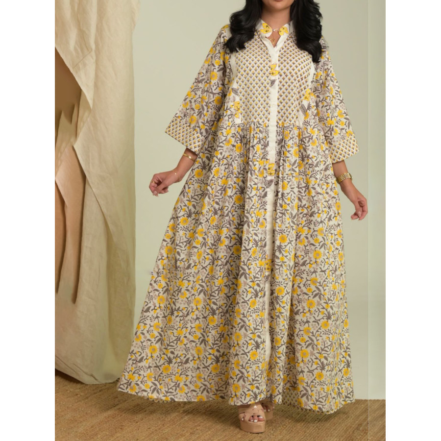 

Women Kaftan Dress Stylish Printed Robe