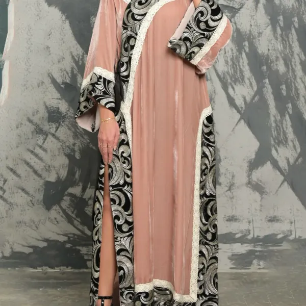 Stylish Printed Robe Dress - Mosaicnew.com 