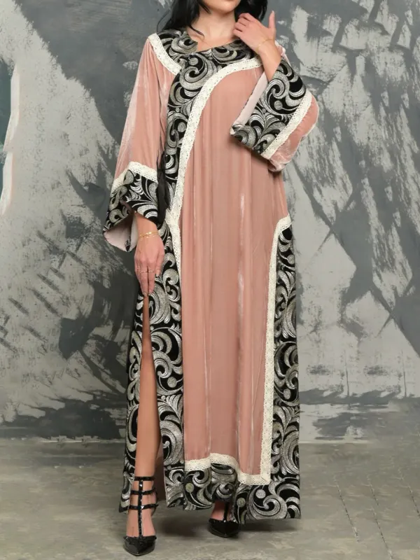 Stylish Printed Robe Dress - Realyiyi.com 