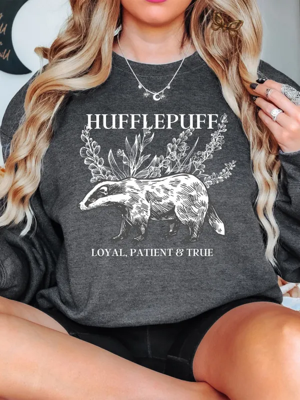 Hufflepuff House Hogwarts House Wizard Sweatshirt - Timetomy.com 