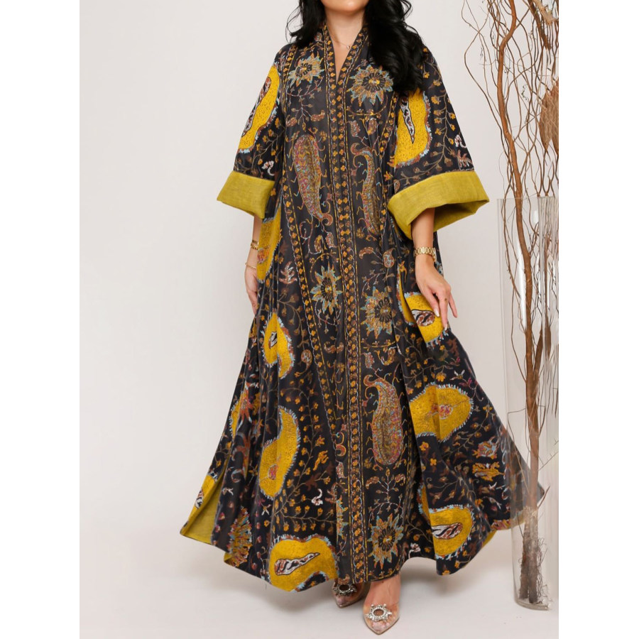 

Stilvolles Robe-Kleid Mit Kontrast-Paisley-Print