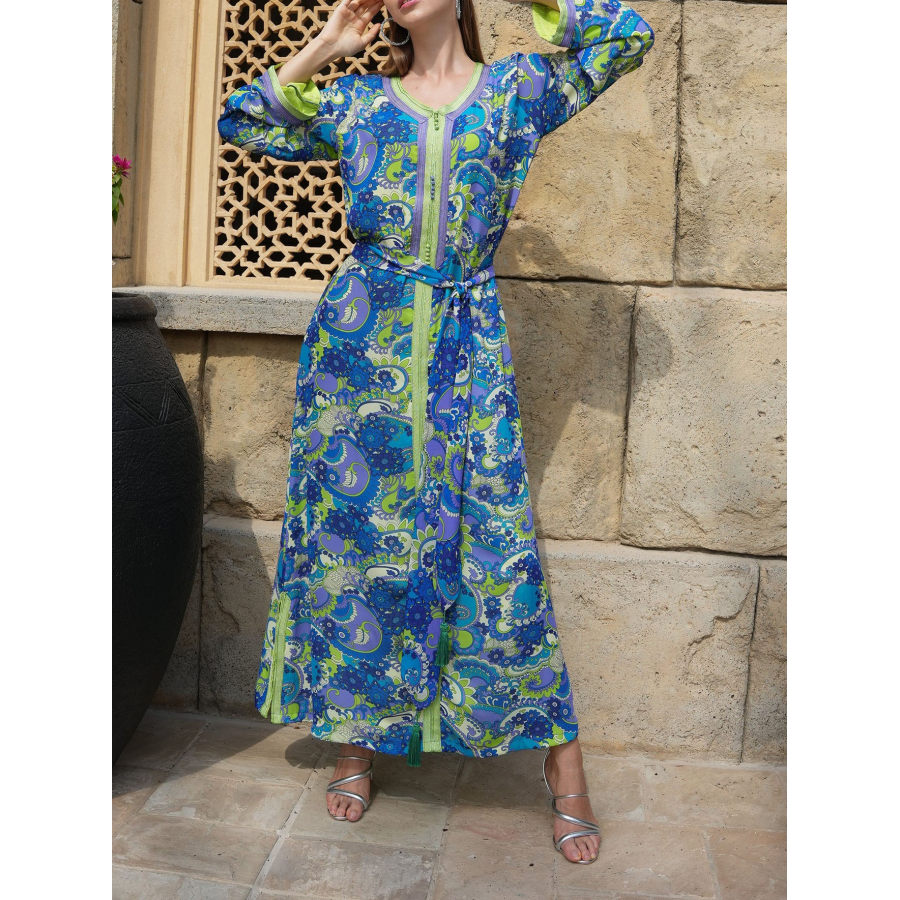 

Stylish Firouze Moroccan Robe