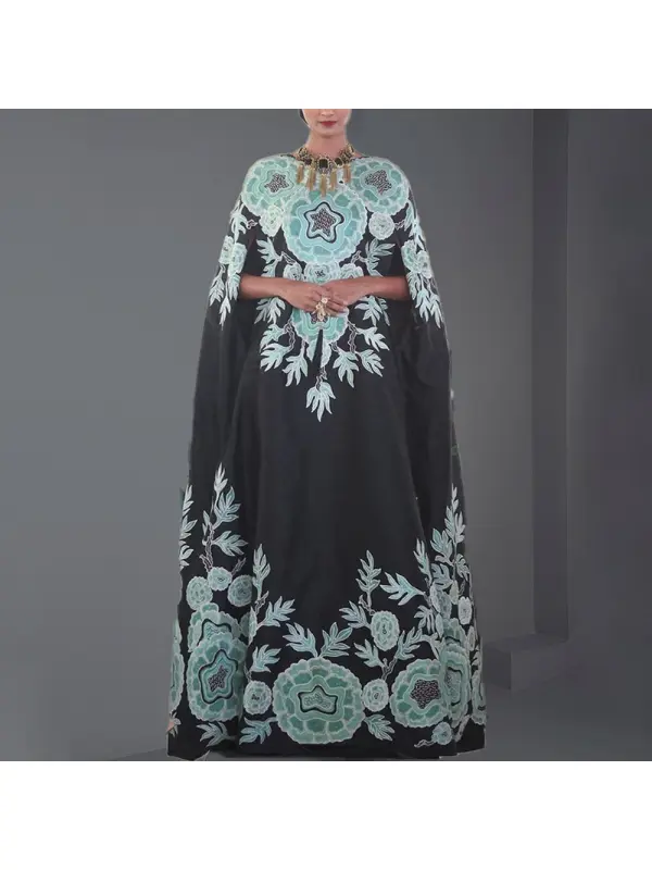 Stylish Printed Ramadan Robe Bat Sleeve Long Group - Realyiyi.com 