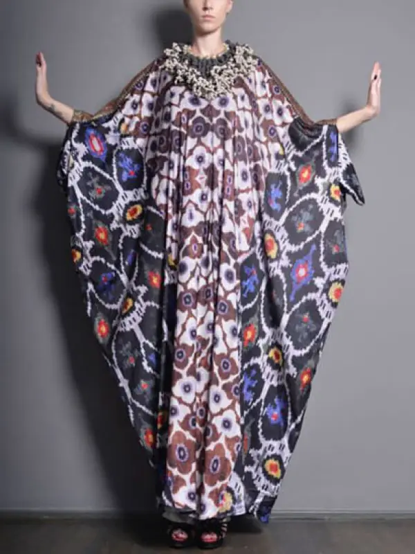 Stylish Printed Ramadan Abaya Dress - Realyiyi.com 