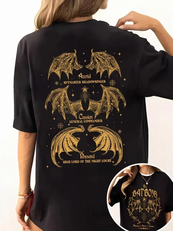 The Bat Boys Wings Double Sided T-Shirt - Machoup.com 