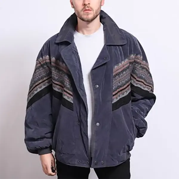 Mens lapel print jacket - Leanarea.chimpone.com 