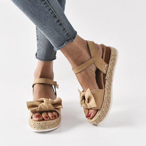Flat hemp sandals