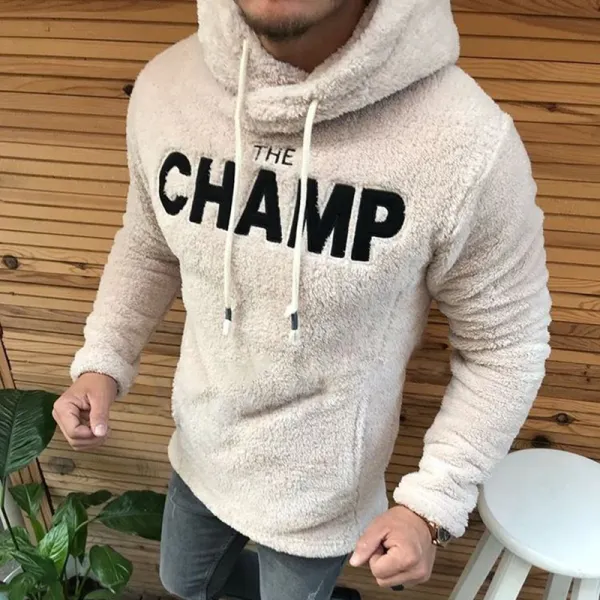 Casual Soft Warm Plush Hoodie - Leanarea.chimpone.com 
