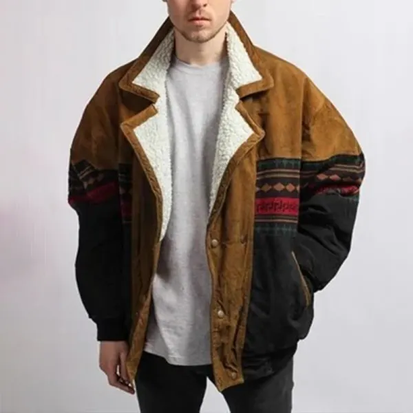 Men's Fashion Printed Color Single-breasted Turndown Collar Jacket - Leanarea.chimpone.com 