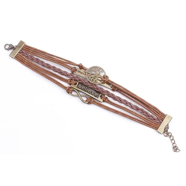 Vintage Bronze Life Bark Rope Bracelet - Paleonice.com 