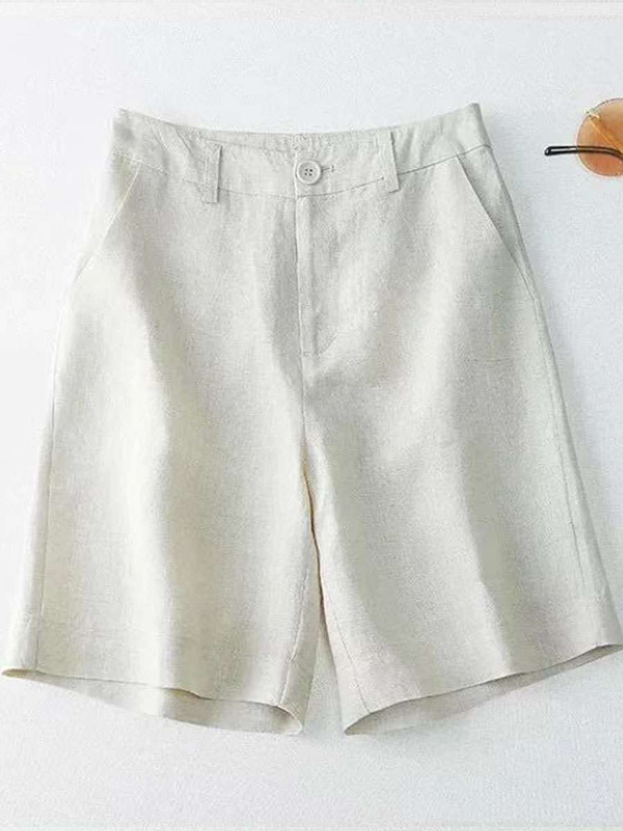 Loose Casual Solid Beach Shorts