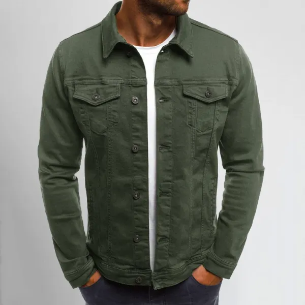 Mens solid color casual jacket - Leanarea.chimpone.com 