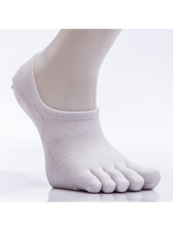 Fall proof solid color sweat absorbent split toe socks