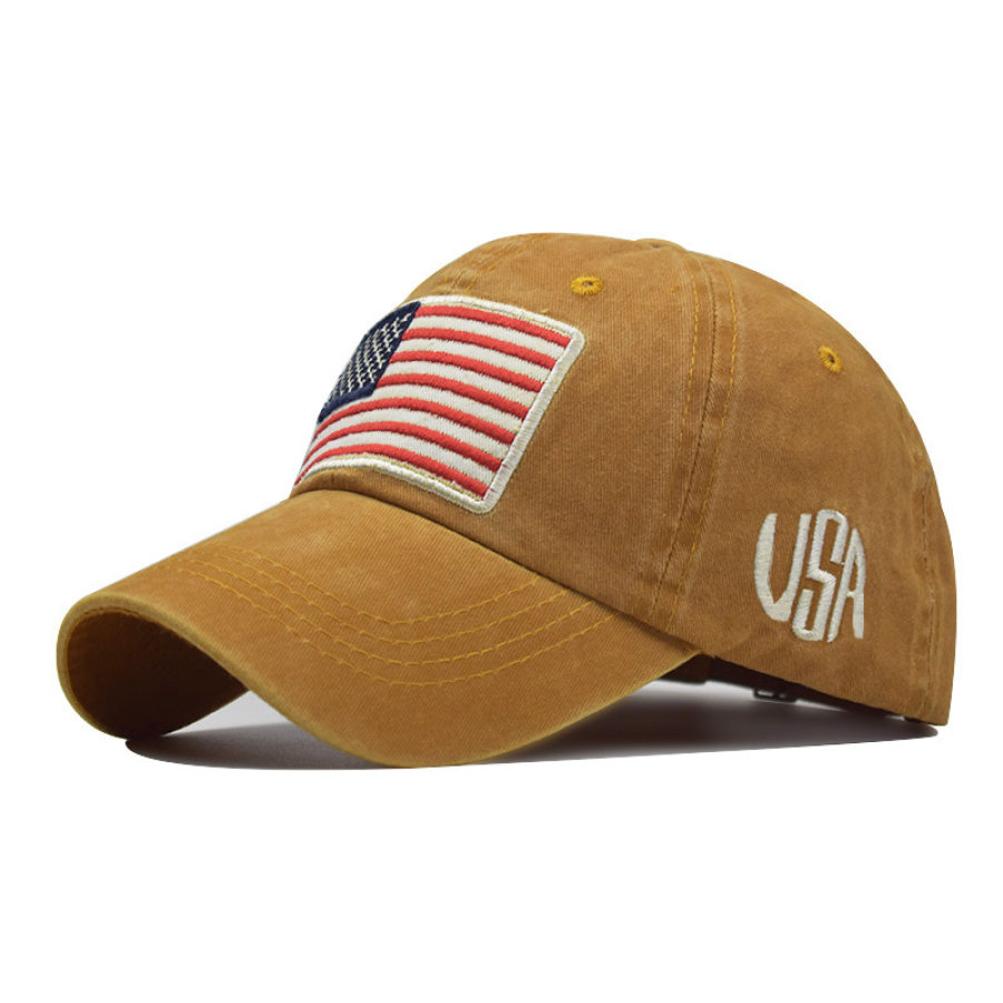 Men's outdoor casual flag baseball cap