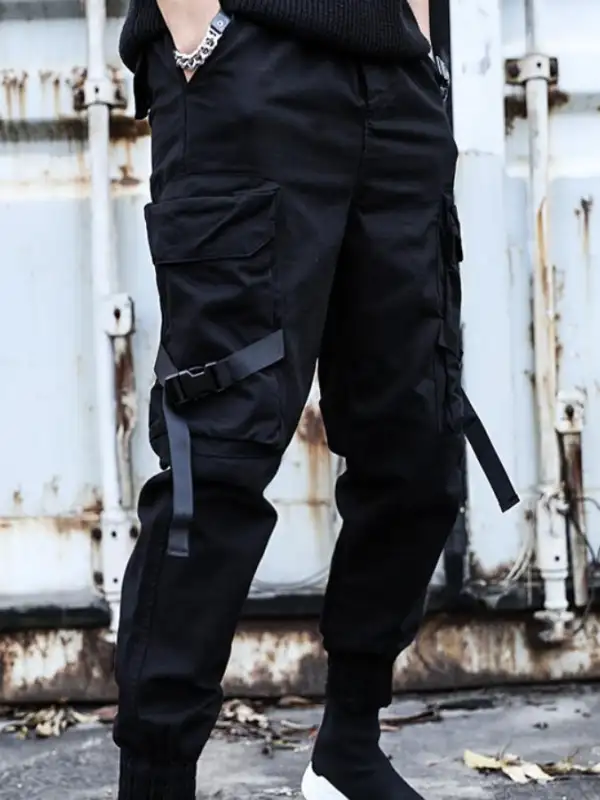 Techwear Strapped Multi-pocket cargo Jogger - Oasisjoy.com 