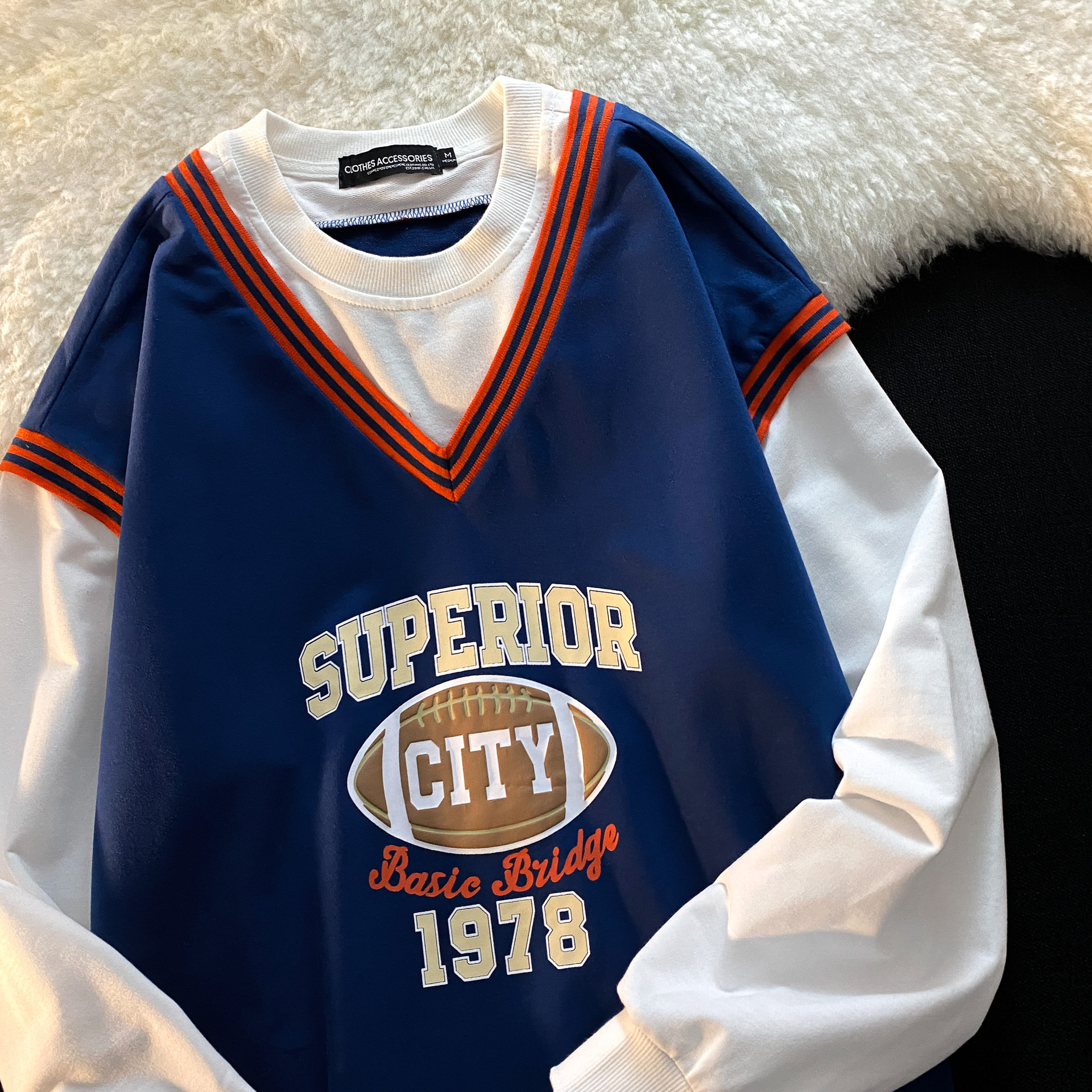 Men Vintage Basketball Uniform Long sleeved Unisex Sweatshirt