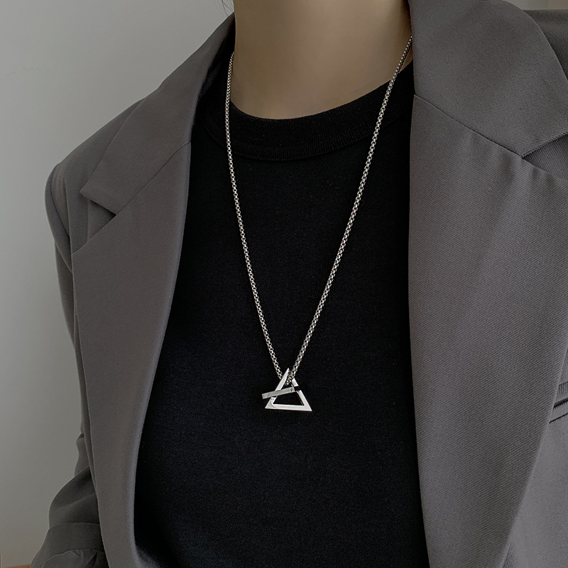 Geometric Square Hip hop Simple Versatile Creative Unisex Necklace