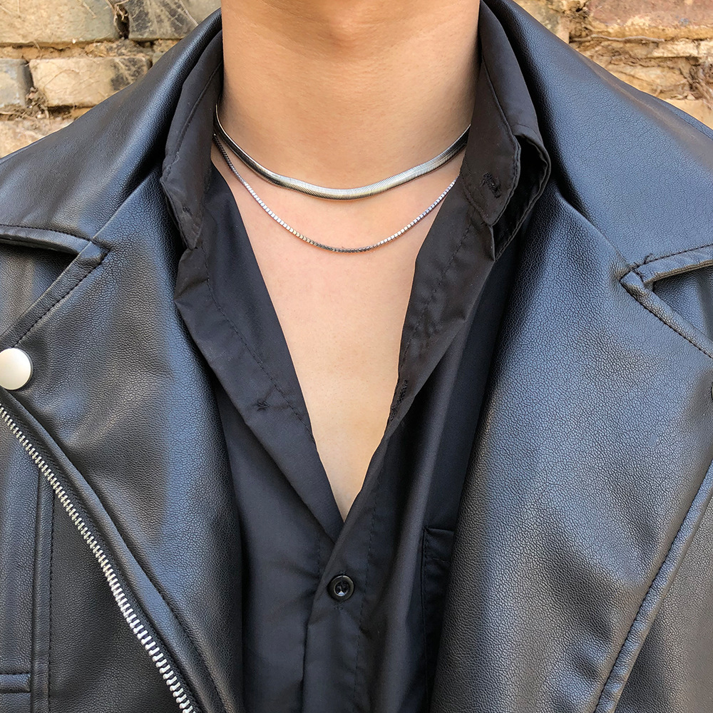 Fashion Double Layer Simple Vintage Design Unisex Necklace