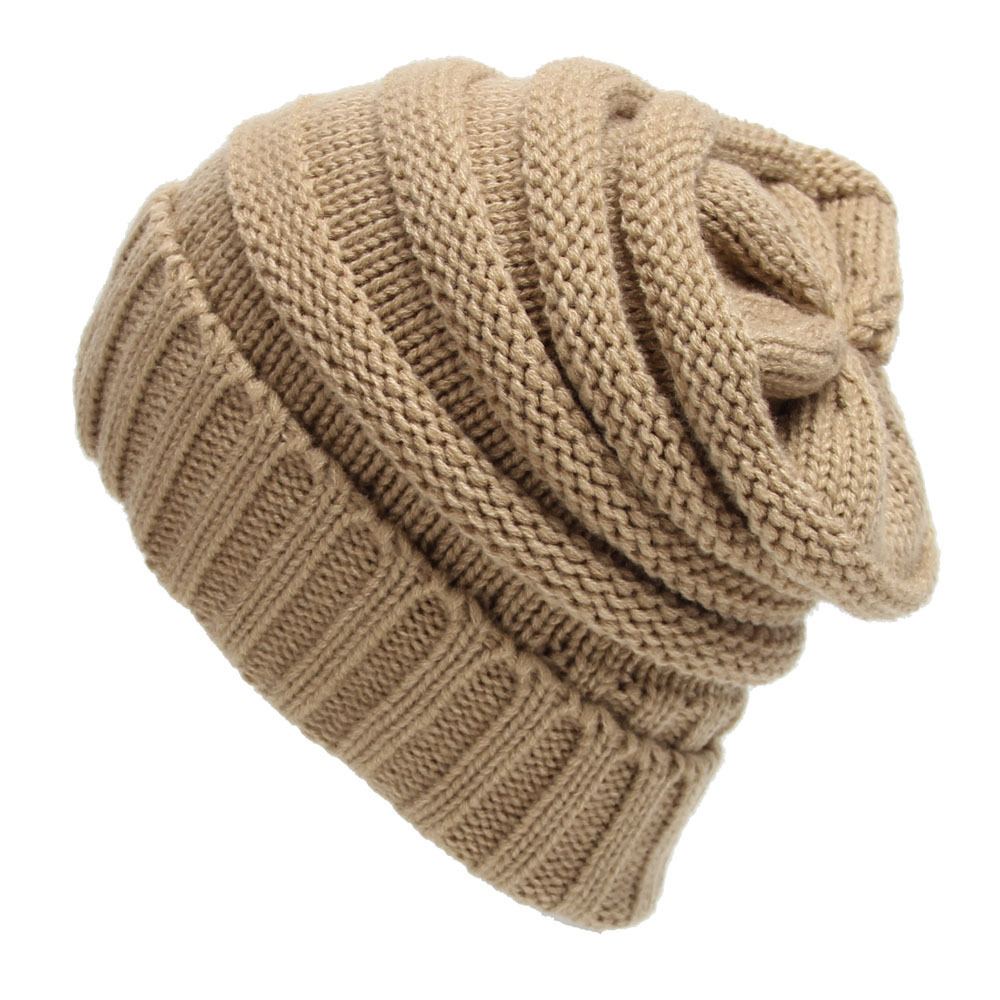 Outdoor Striped Pullover Warm Chic Wool Knitted Hat