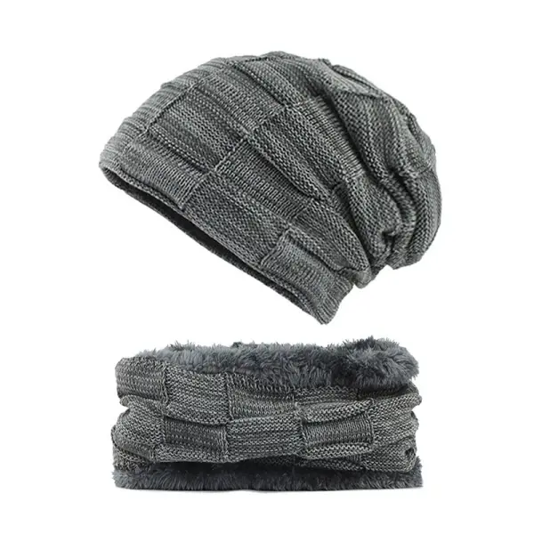 Plus Velvet Warming Hedging Men's Outdoor Hat Bib Knitted Woolen Yarn - Orienbest.com 