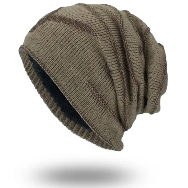 Men's Outdoor Fleece Warm Knitted Hat - Orienbest.com 