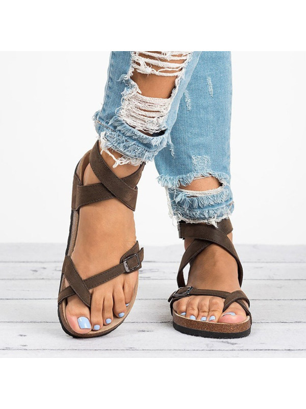 plain flat peep toe sandals