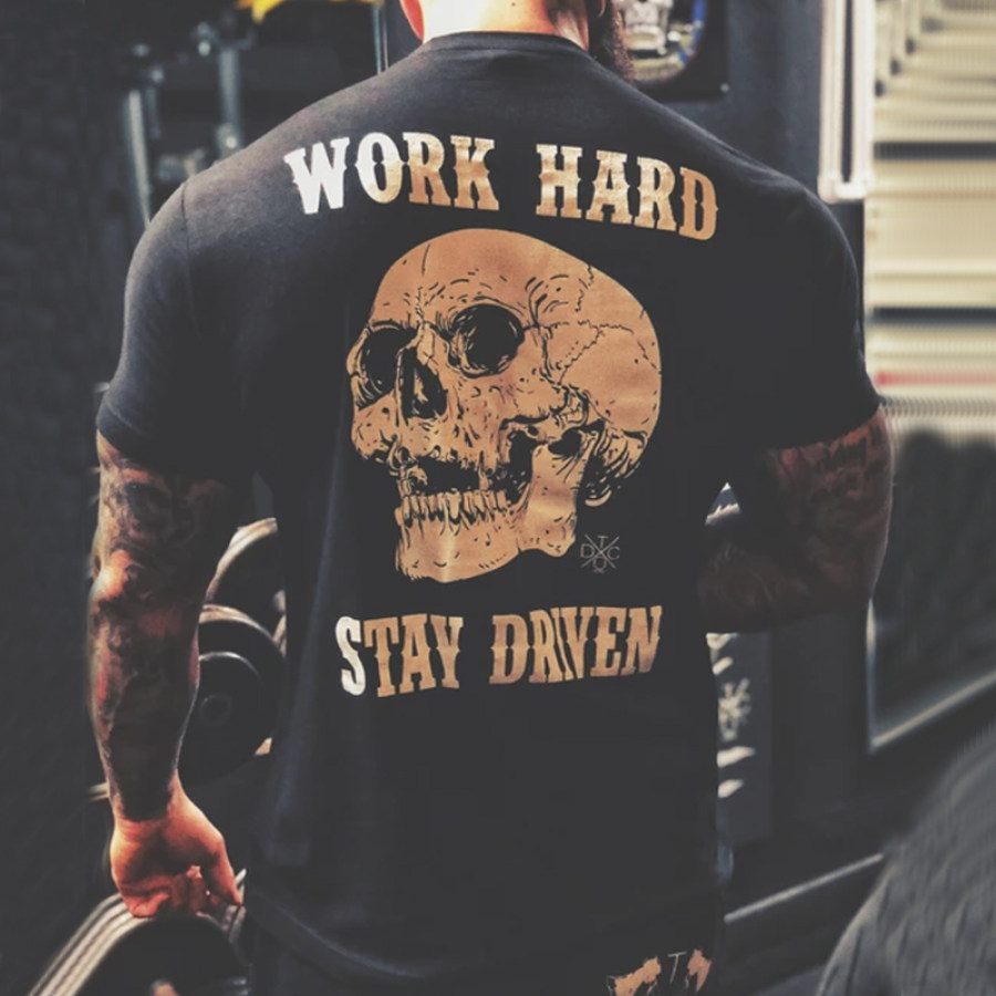 

Mens fashion skull print casual T-shirt