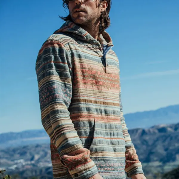Men's Vintage Print Casual Sweatshirt - Leanarea.chimpone.com 