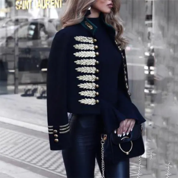 Fashion Inwrought Long Sleeve Coat - Leanarea.chimpone.com 