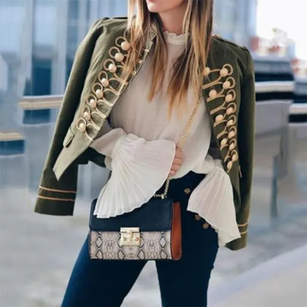 Vintage Fashion   Inwrought Long Sleeve Coat - Leanarea.chimpone.com 