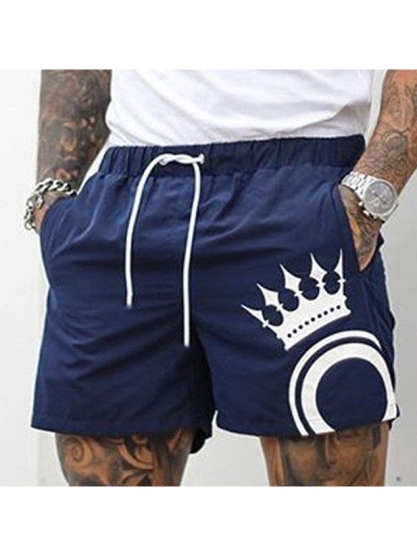 Mens fashion simple printed casual shorts - Inkshe.com 