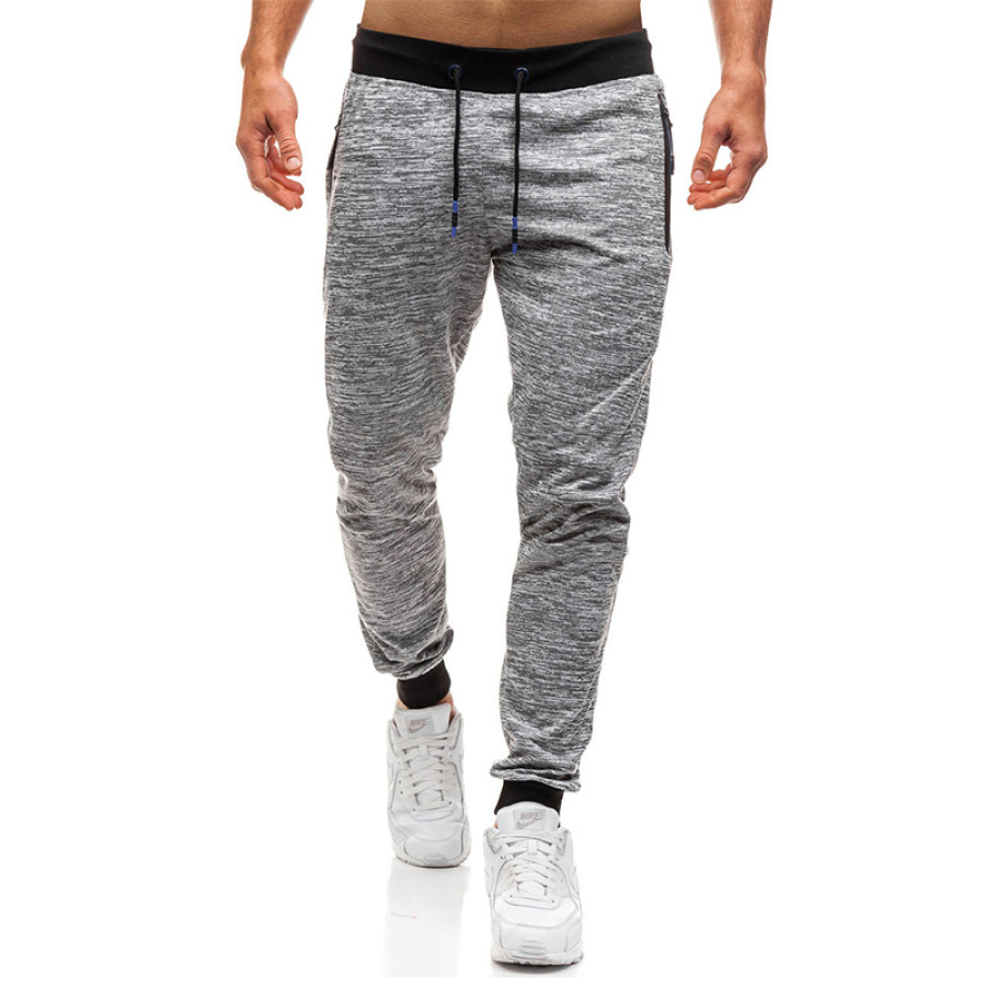 

Men's pocket sports pants sweat-absorbent breathable beam mouth footwear pants