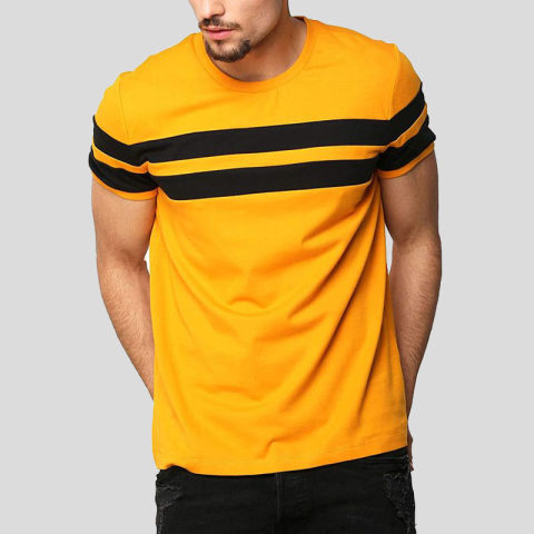 Casual contrast short sleeve T shirt
