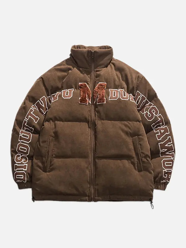 Die Verdickte Warme Daunenjacke Mit Retro-Buchstabendruck Von Supermade - Maxizero.chimpone.com 