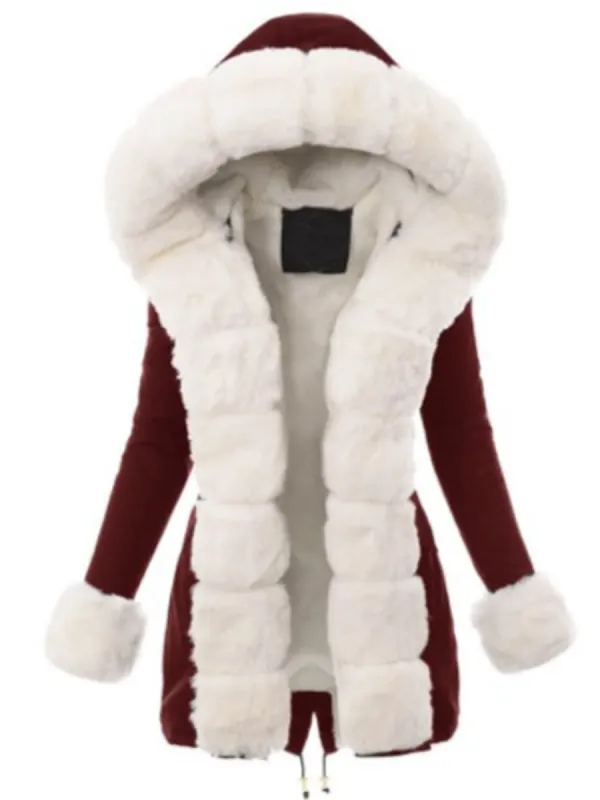Hooded Coat Fur Collar Cotton Coat - Maxizero.chimpone.com 