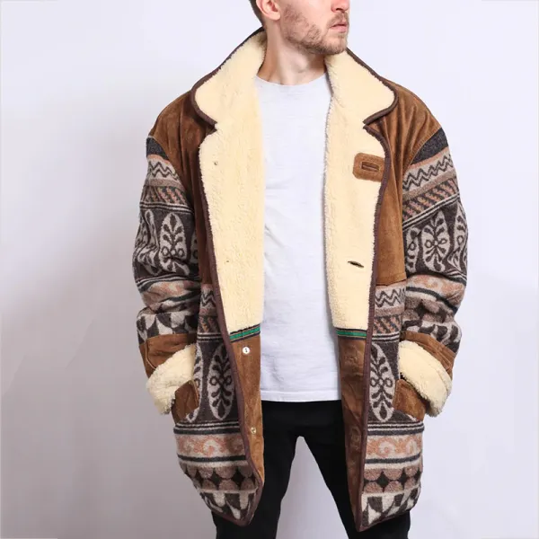 Men's Vintage Printed Jacket - Leanarea.chimpone.com 