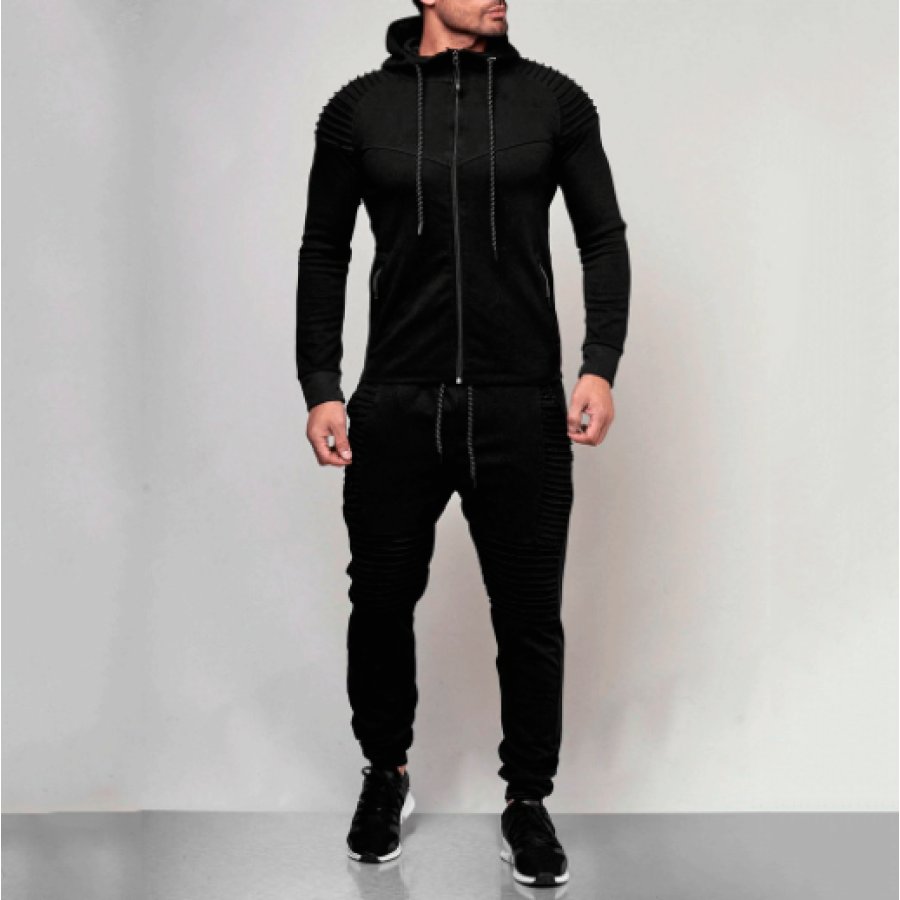

Men's Outdoor Sports And Leisure Sweater Solid Color Suit
