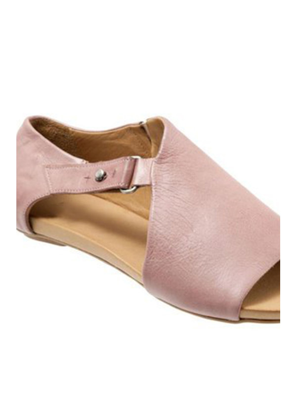 plain flat peep toe sandals