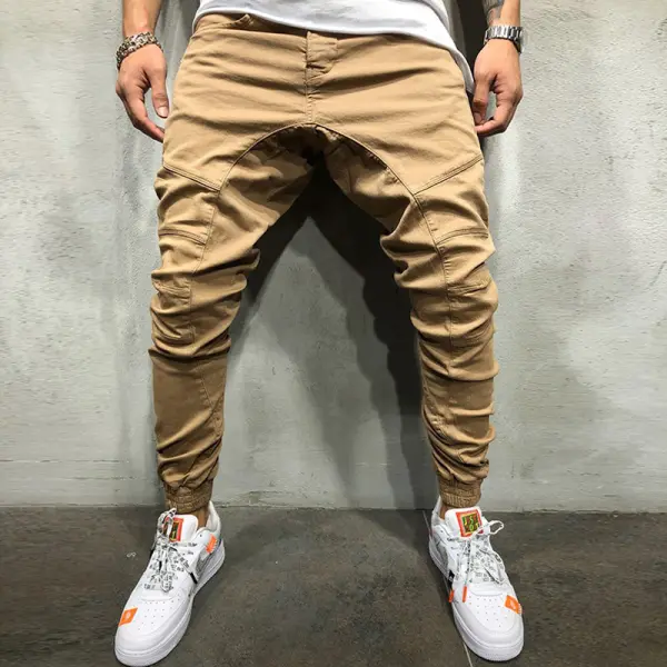 Fashion Mens Solid Color Loose Pants - Mosaicnew.com 