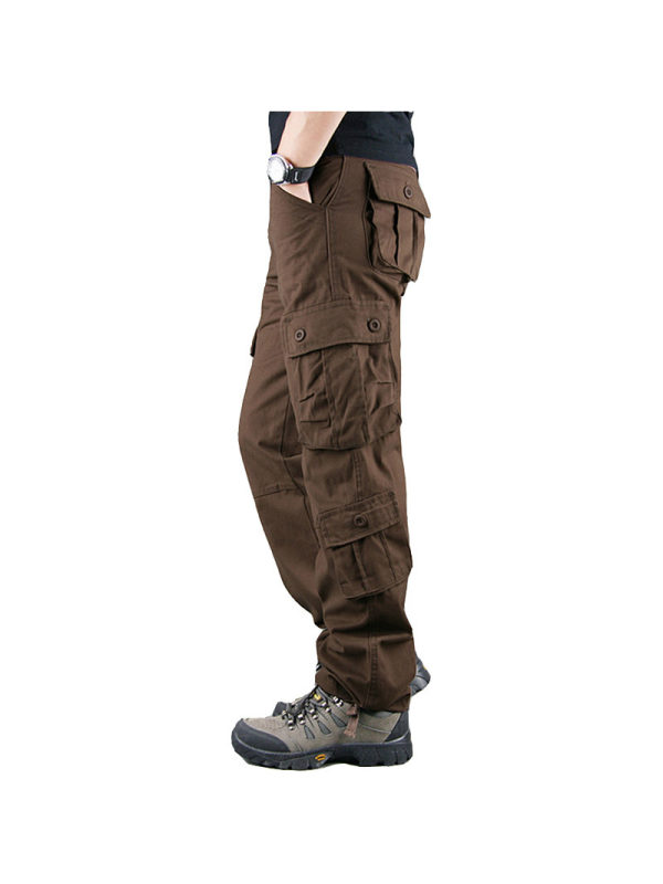 Mens Outdoor Multi Pocket Loose Wear Resistant work pants