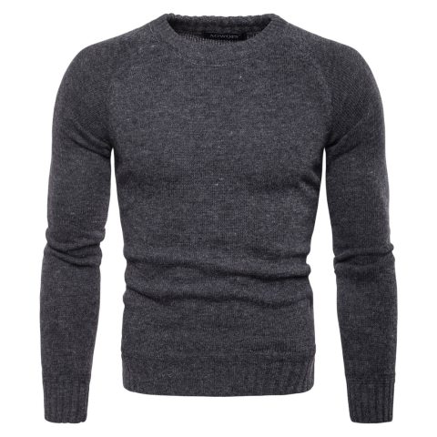 Mens casual knitted bottoming shirt