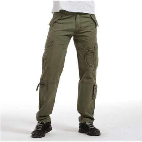 Casual Cotton Loose Multi Pocket Cargo Trousers