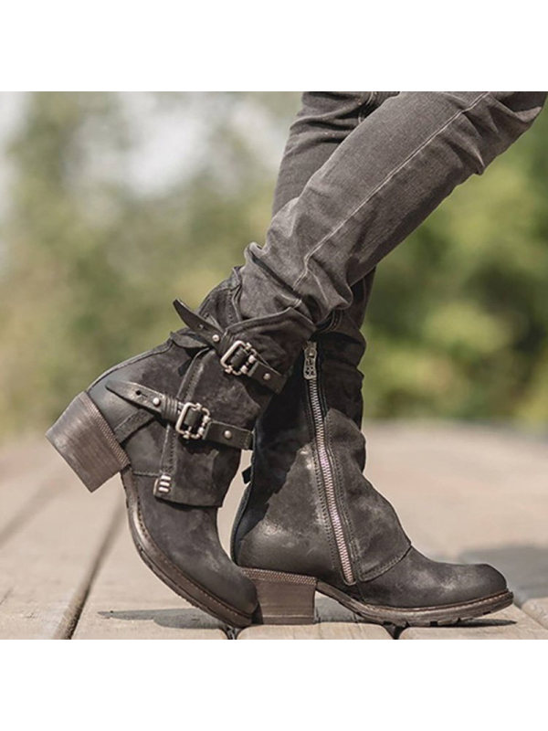 chunky biker boots sale