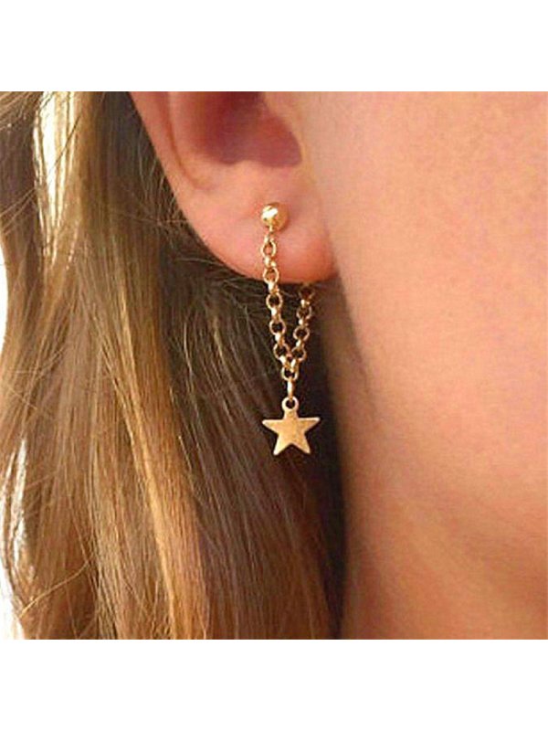 Women's fashion five-pointed star earrings - Inkshe.com 