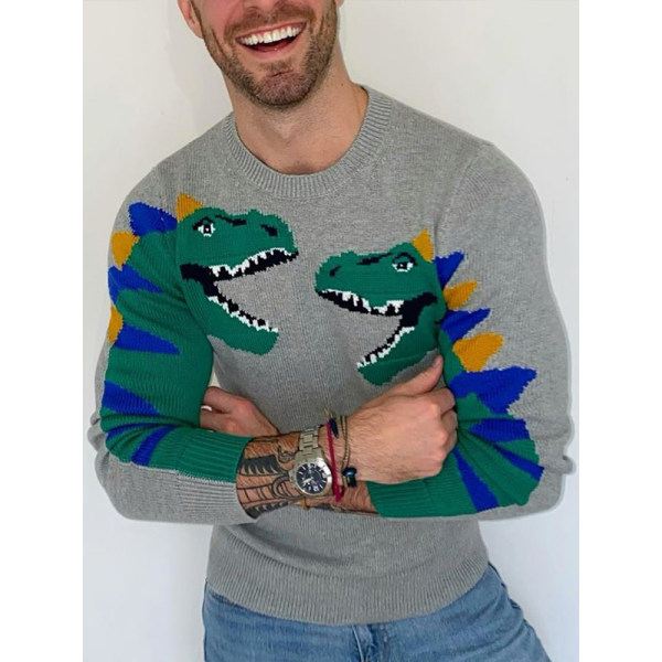 mens dinosaur sweater