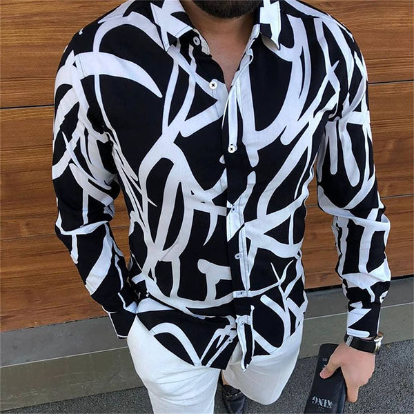 abstract mens shirt