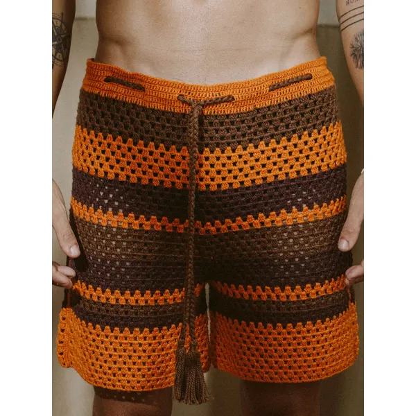 Men's Color Block Yoga Casual Shorts - Mobivivi.com