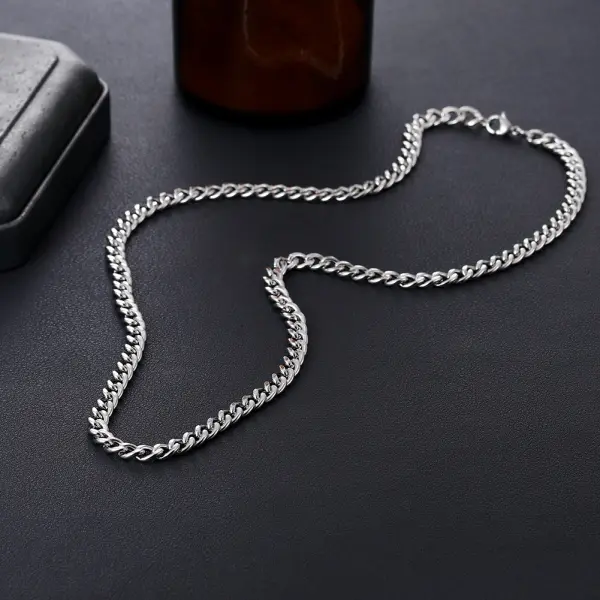 Collier Street Hip Hop Titane Acier Marée Bijoux - Faciway.com 